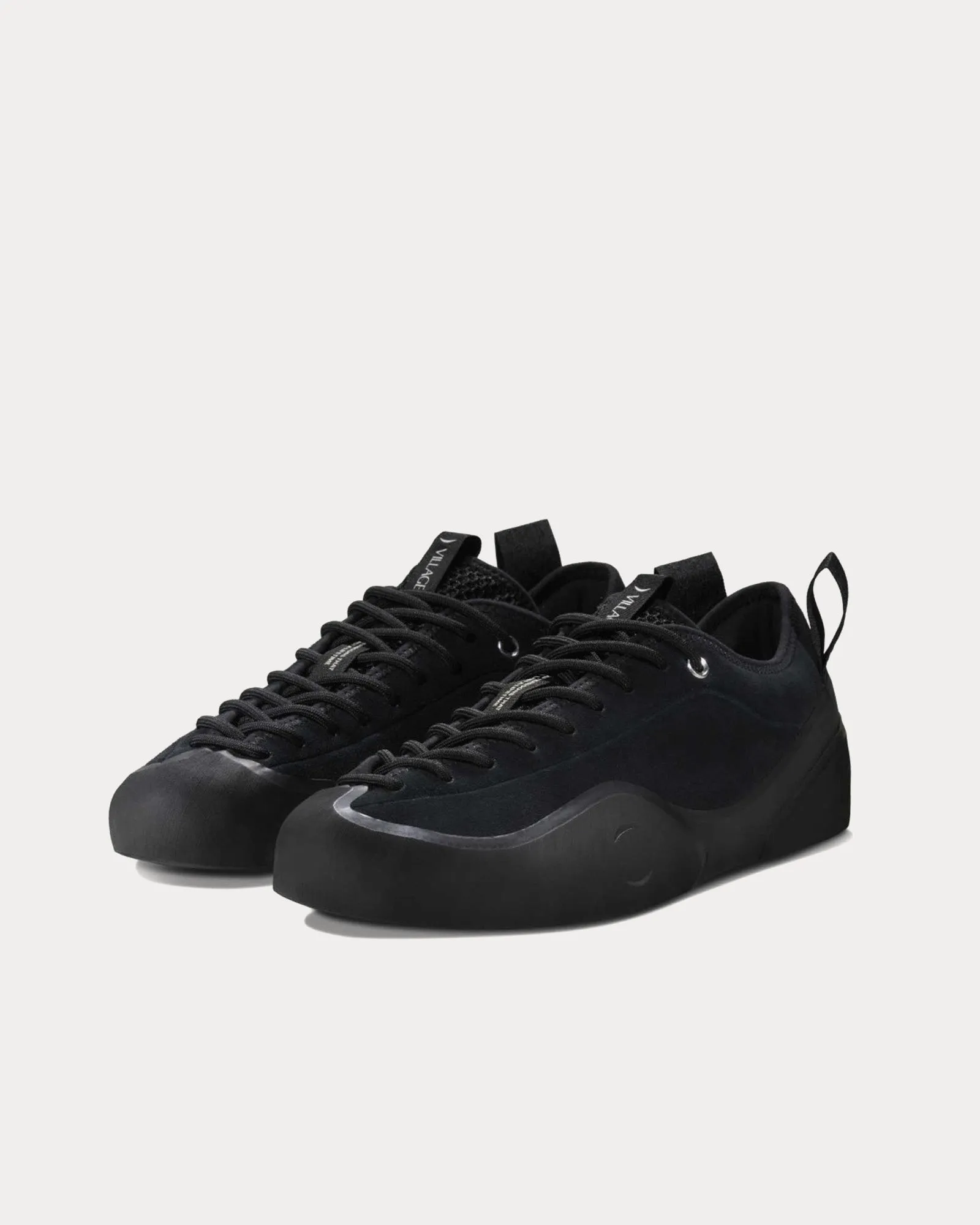 1PM Suede Black / Natural Black Low Top Sneakers