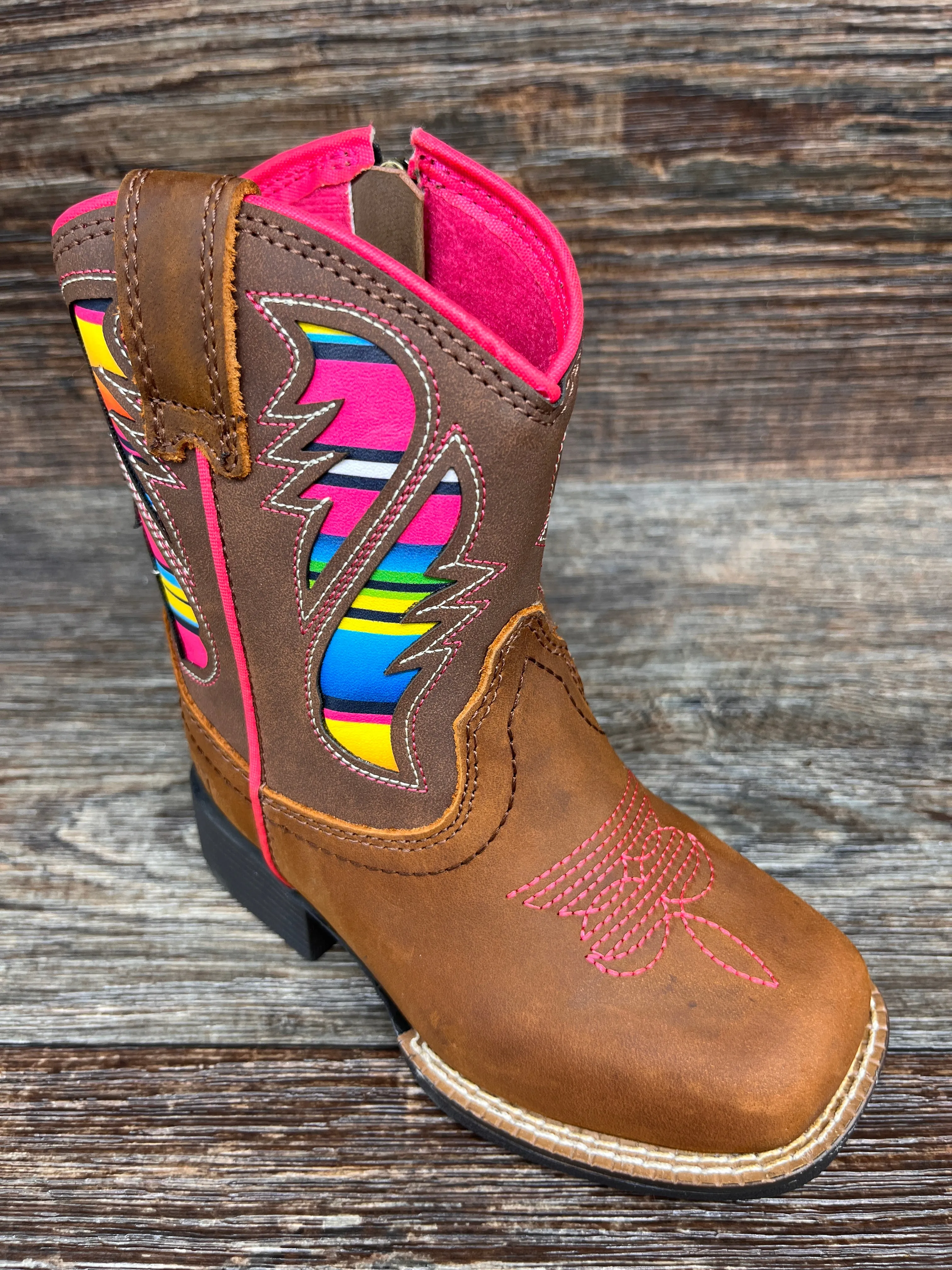a441002302 Toddler's Ariat Lil' Stompers Square Toe Western Boots by M&F Western