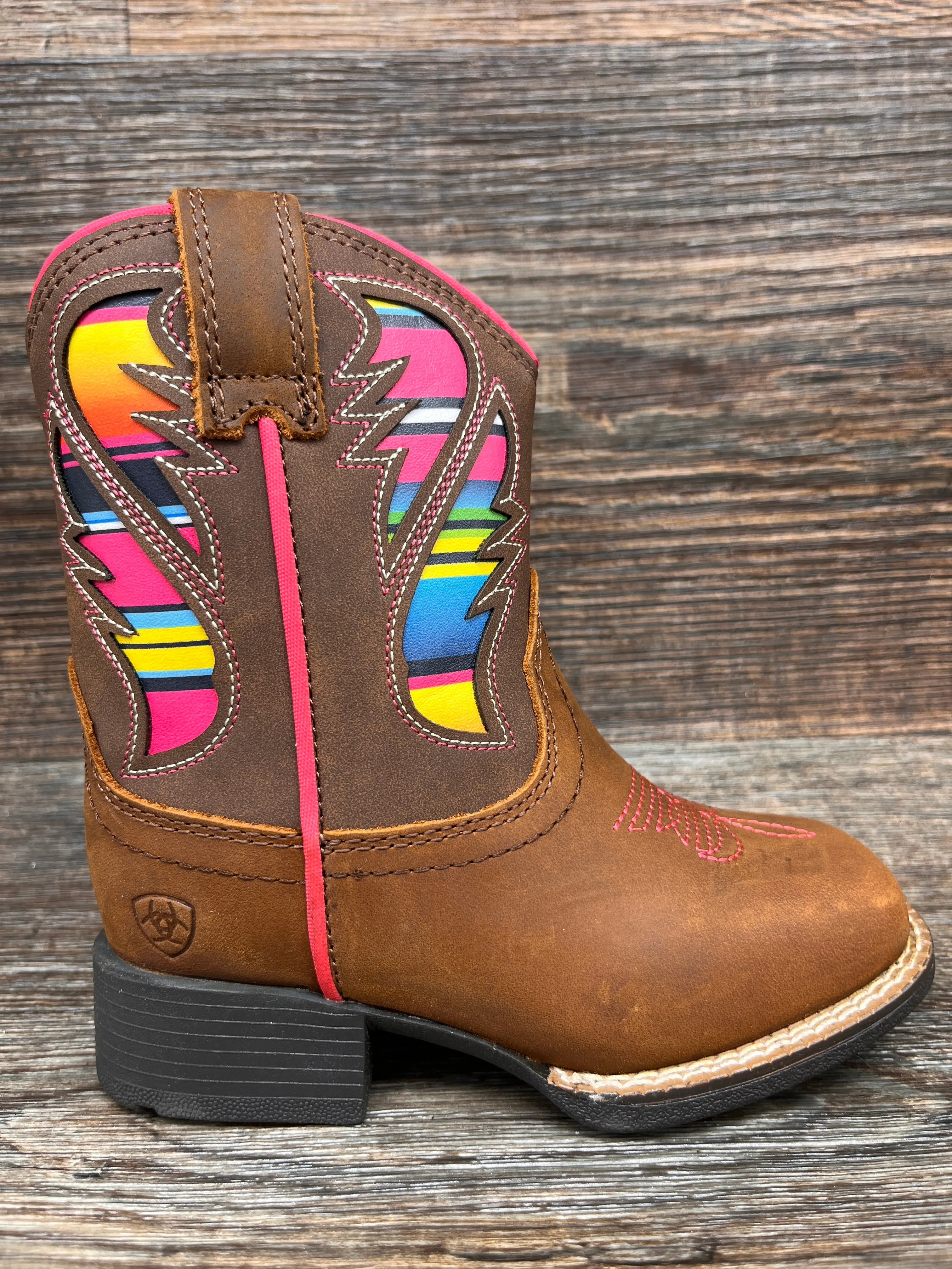 a441002302 Toddler's Ariat Lil' Stompers Square Toe Western Boots by M&F Western