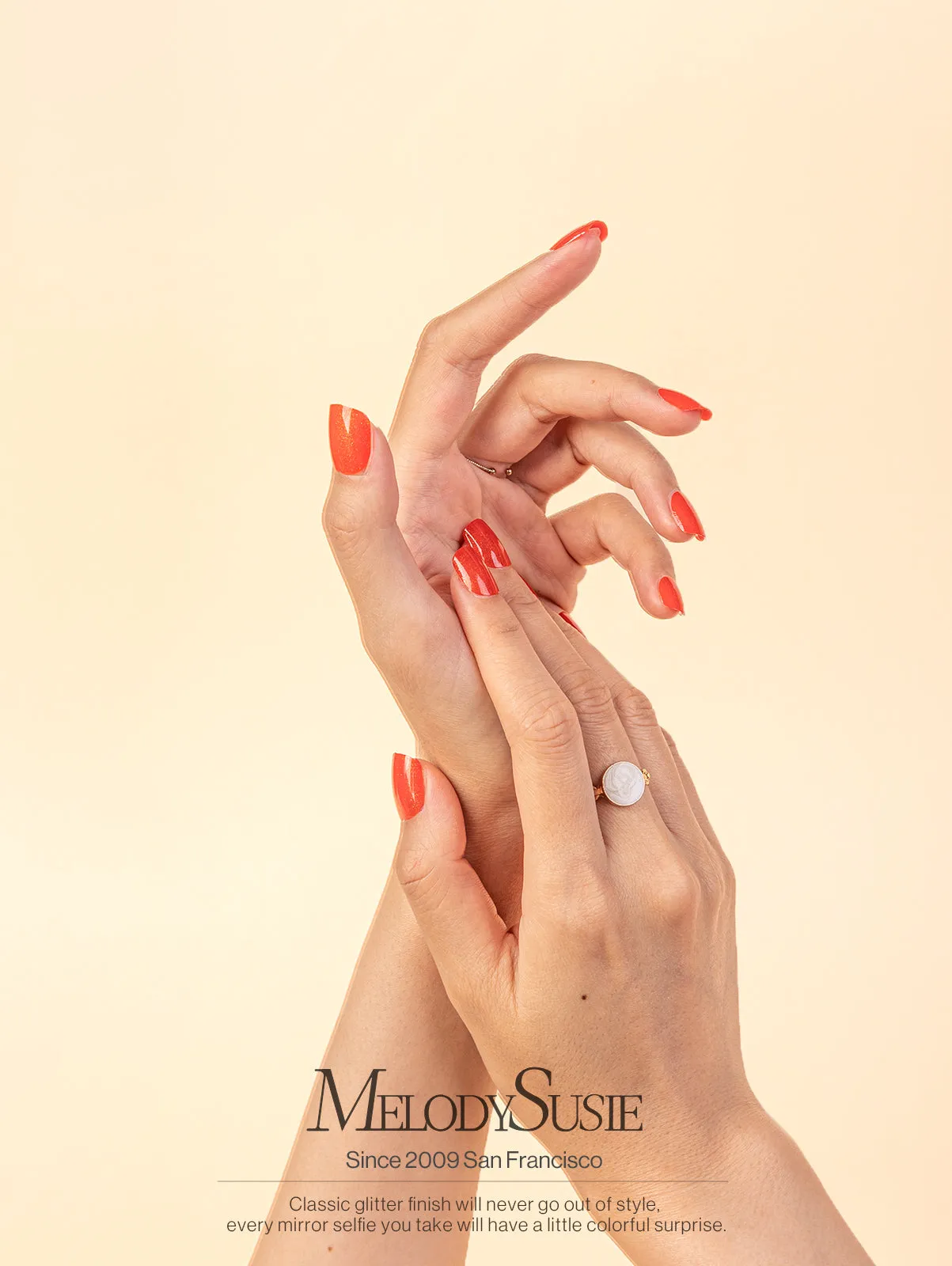 Acrylic Press On Nails - Short Square Red