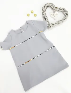 African Girls Dress Grey