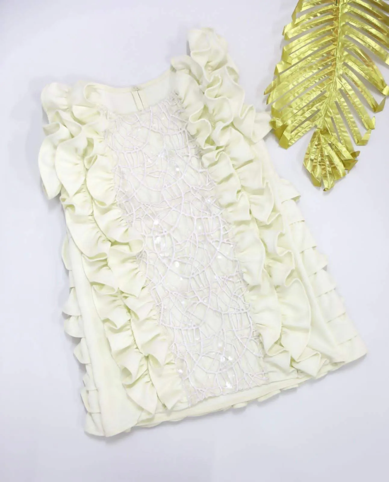 African Girls Dress White Shiny