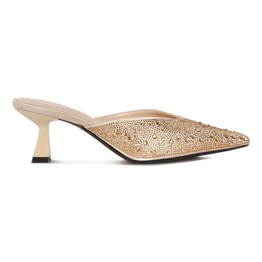 Aldora Rhinestones Embellished Mules