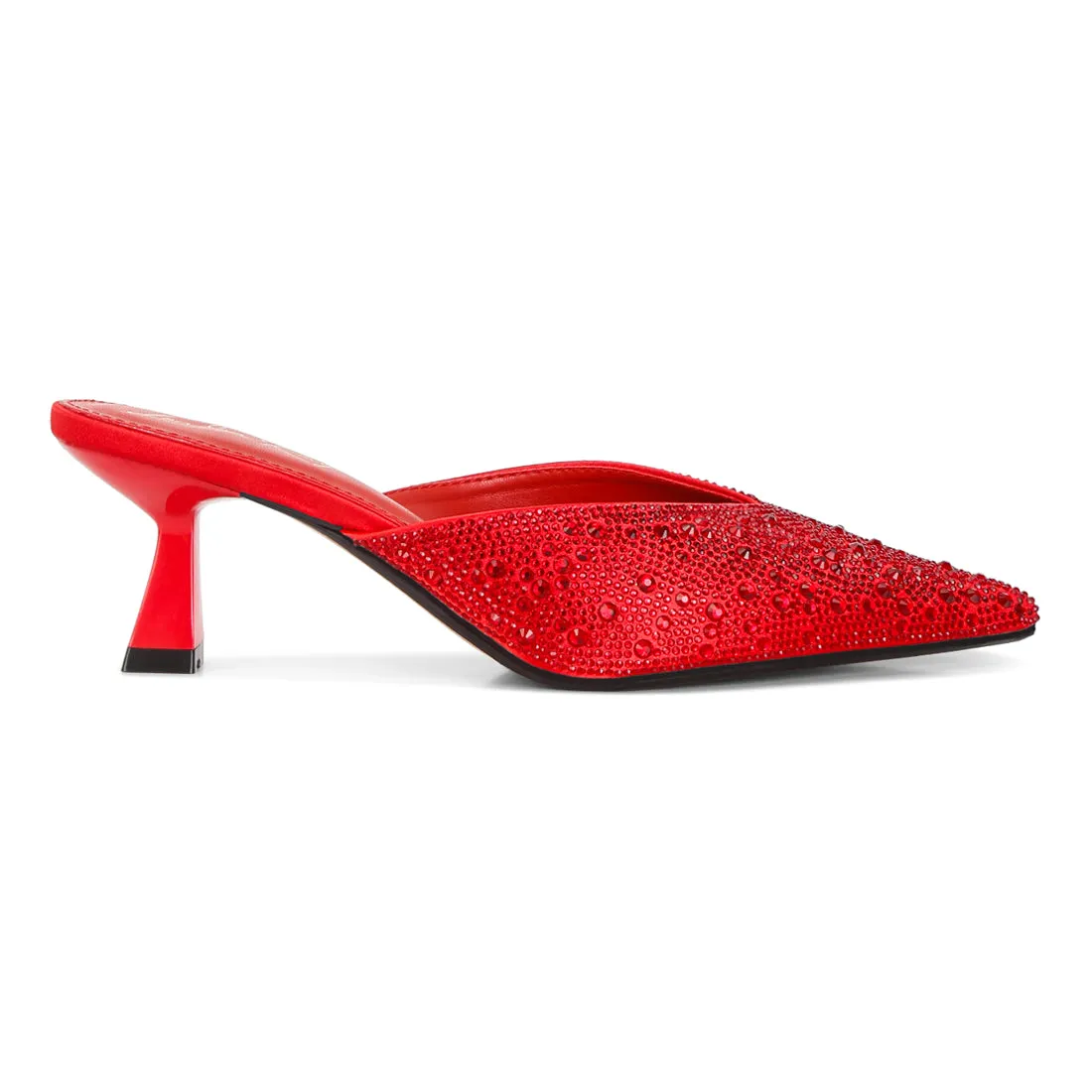 Aldora Rhinestones Embellished Mules