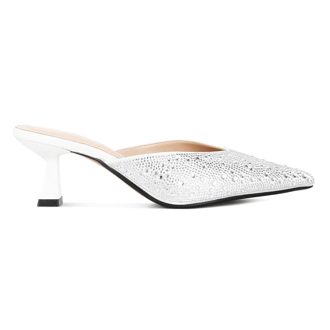 Aldora Rhinestones Embellished Mules