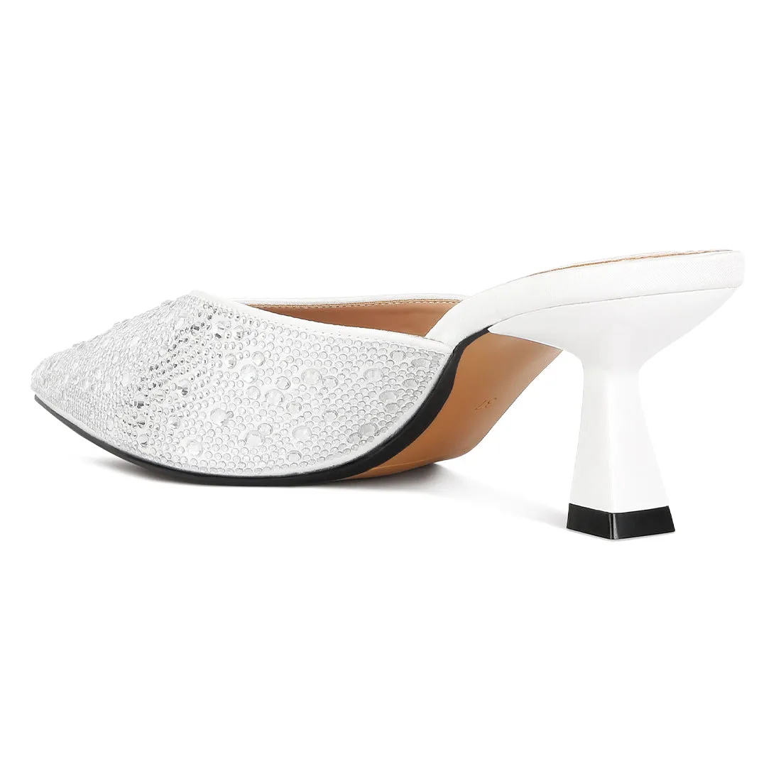 Aldora Rhinestones Embellished Mules