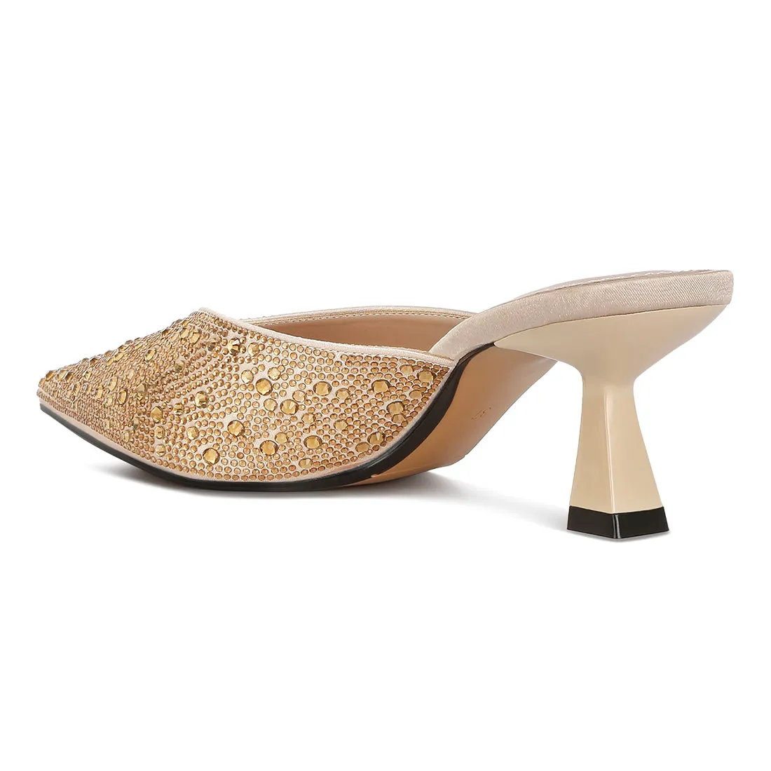 Aldora Rhinestones Embellished Mules