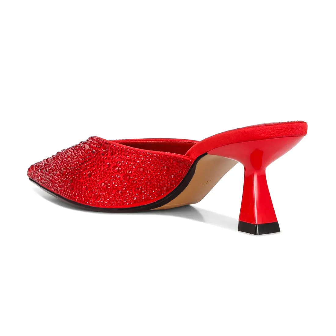 Aldora Rhinestones Embellished Mules
