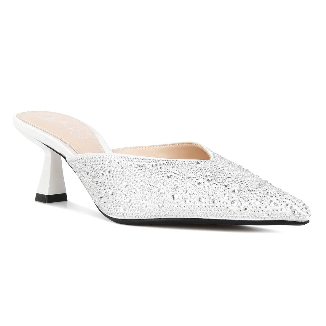 Aldora Rhinestones Embellished Mules