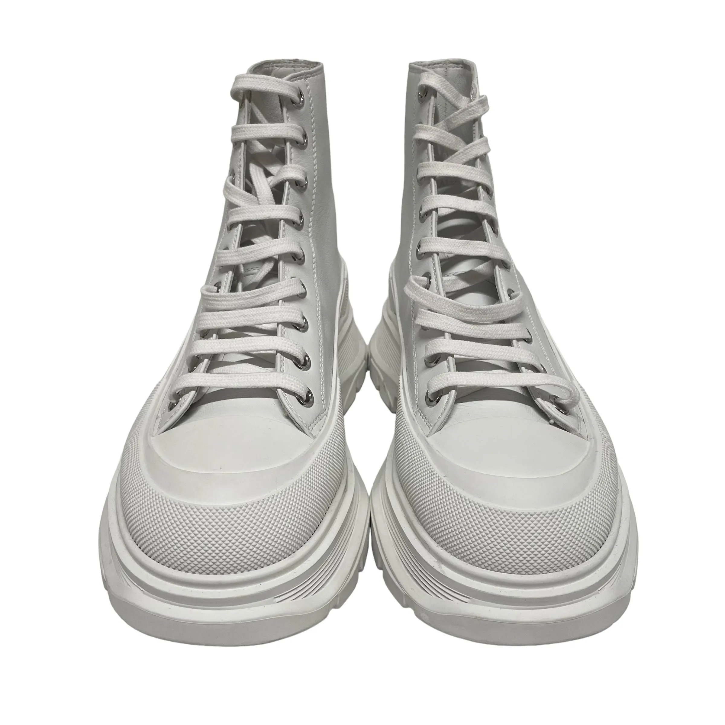 Alexander McQueen/Hi-Sneakers/EU 41/Leather/WHT/Leather Trainer Sneaker