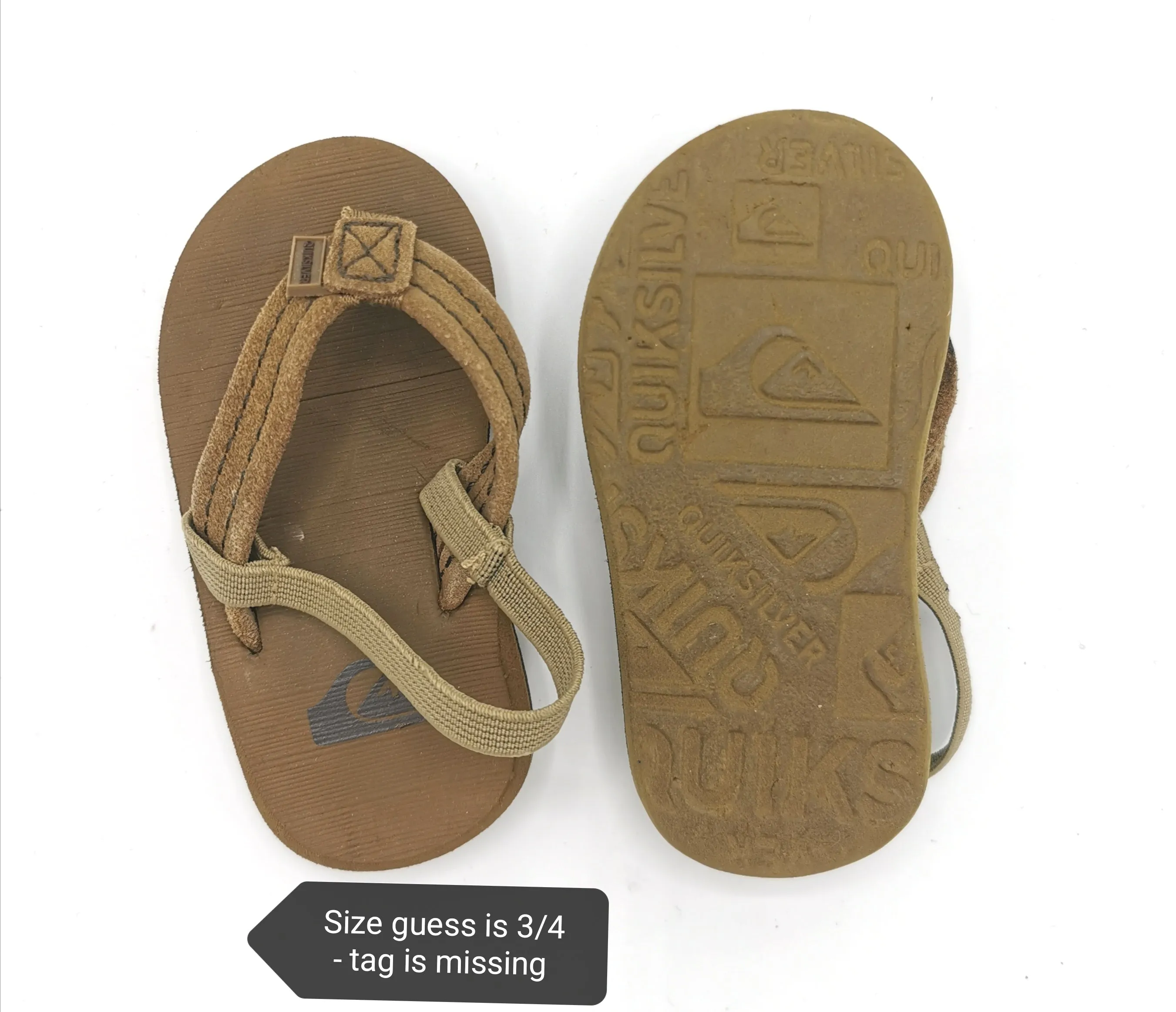 BABY BOY SIZE 3/4 TODDLER - QUIKSILVER, Sandals VGUC B9