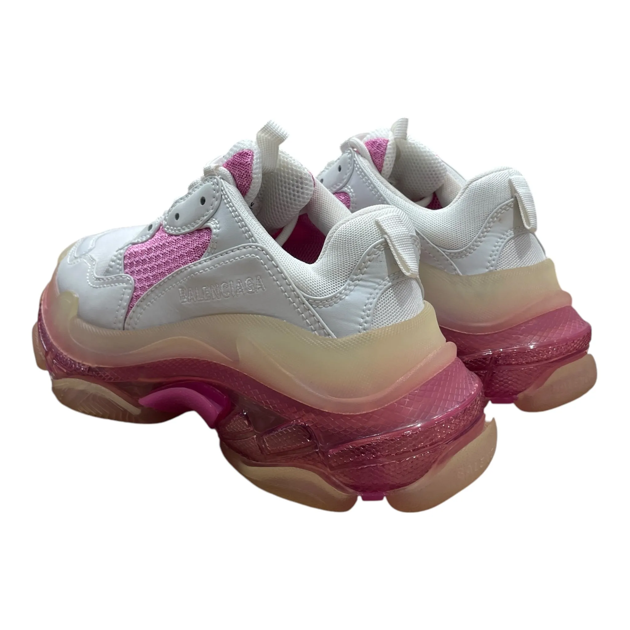 BALENCIAGA/Low-Sneakers/EU 36/Faux Leather/PNK/TRIPLE S