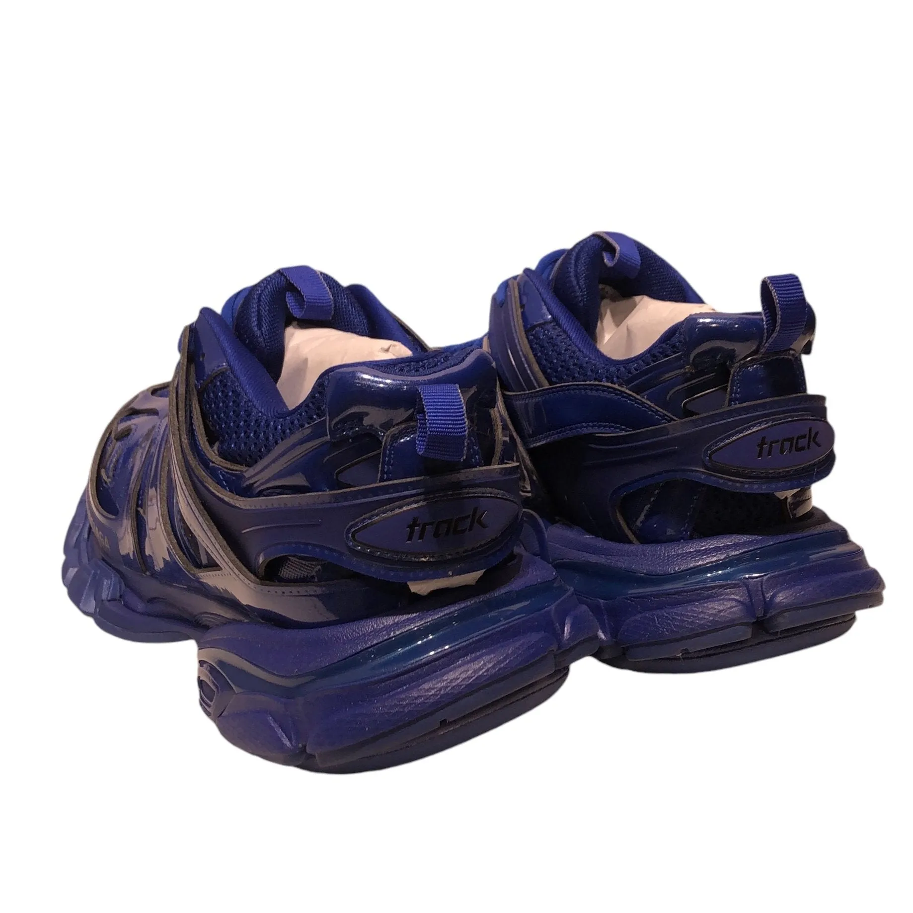 BALENCIAGA/Low-Sneakers/US 8/Cotton/BLU/TRACK METIALIC INDIGO