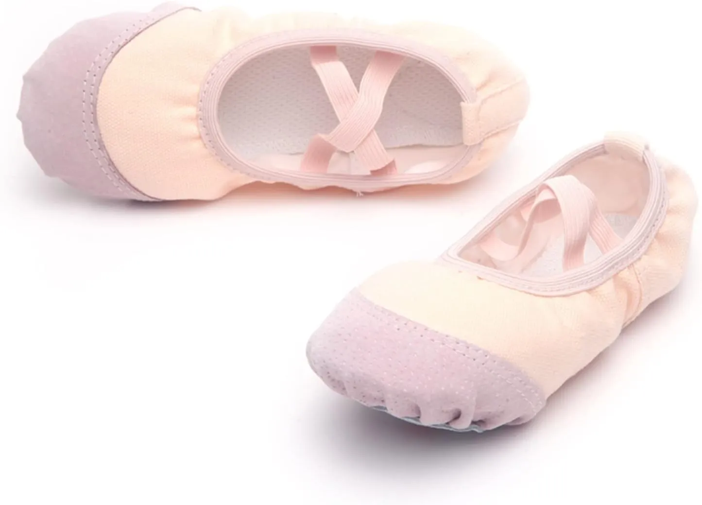 Ballet Shoes for Girls,Soft Leather Ballet Slippers No-Tie Warm Dance Yoga Practice Shoes for Toddler Girls
