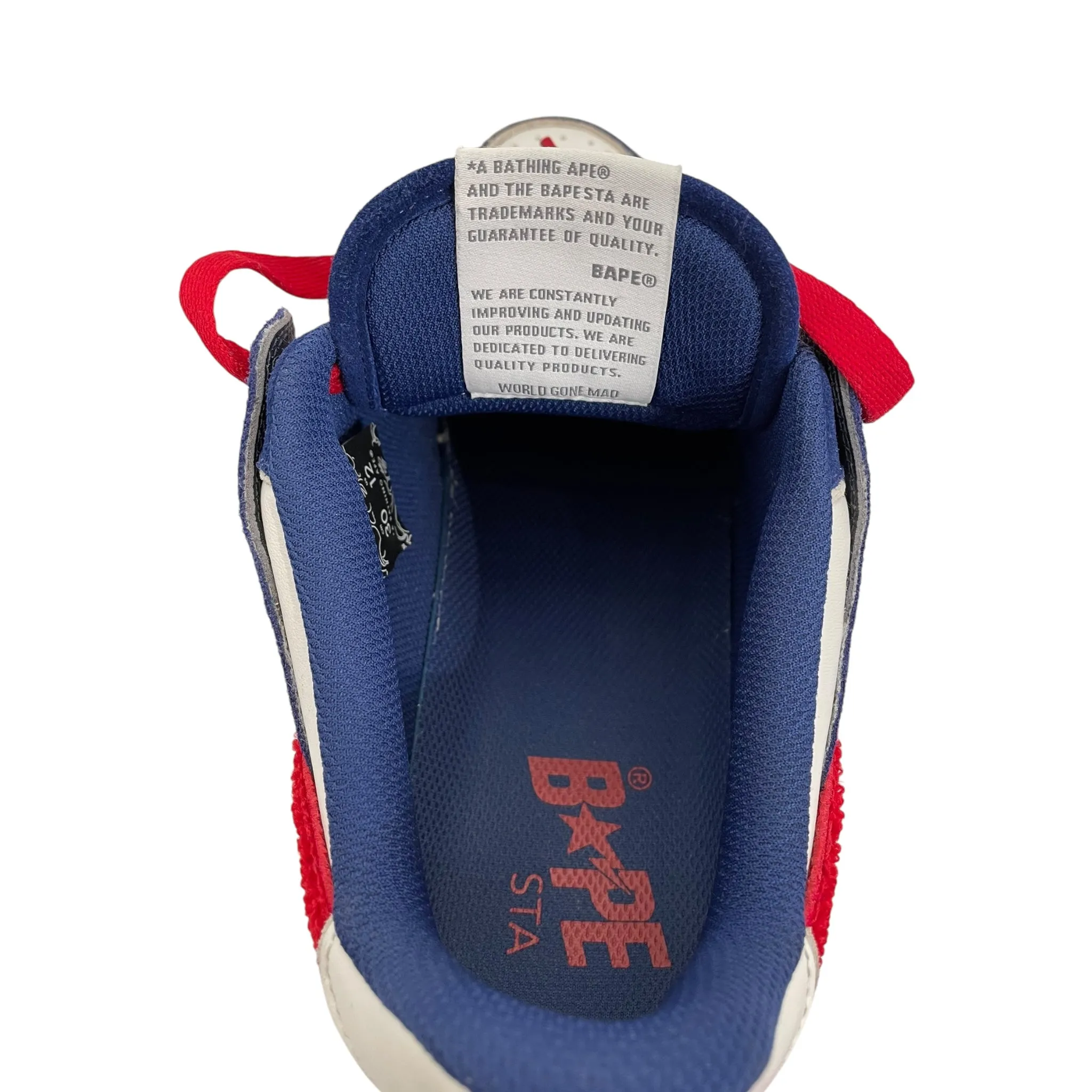 BAPE STA!/Low-Sneakers/US 12/Stripe/BLU/