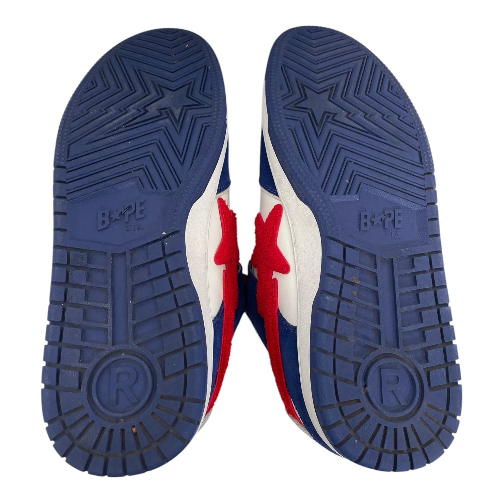 BAPE STA!/Low-Sneakers/US 12/Stripe/BLU/
