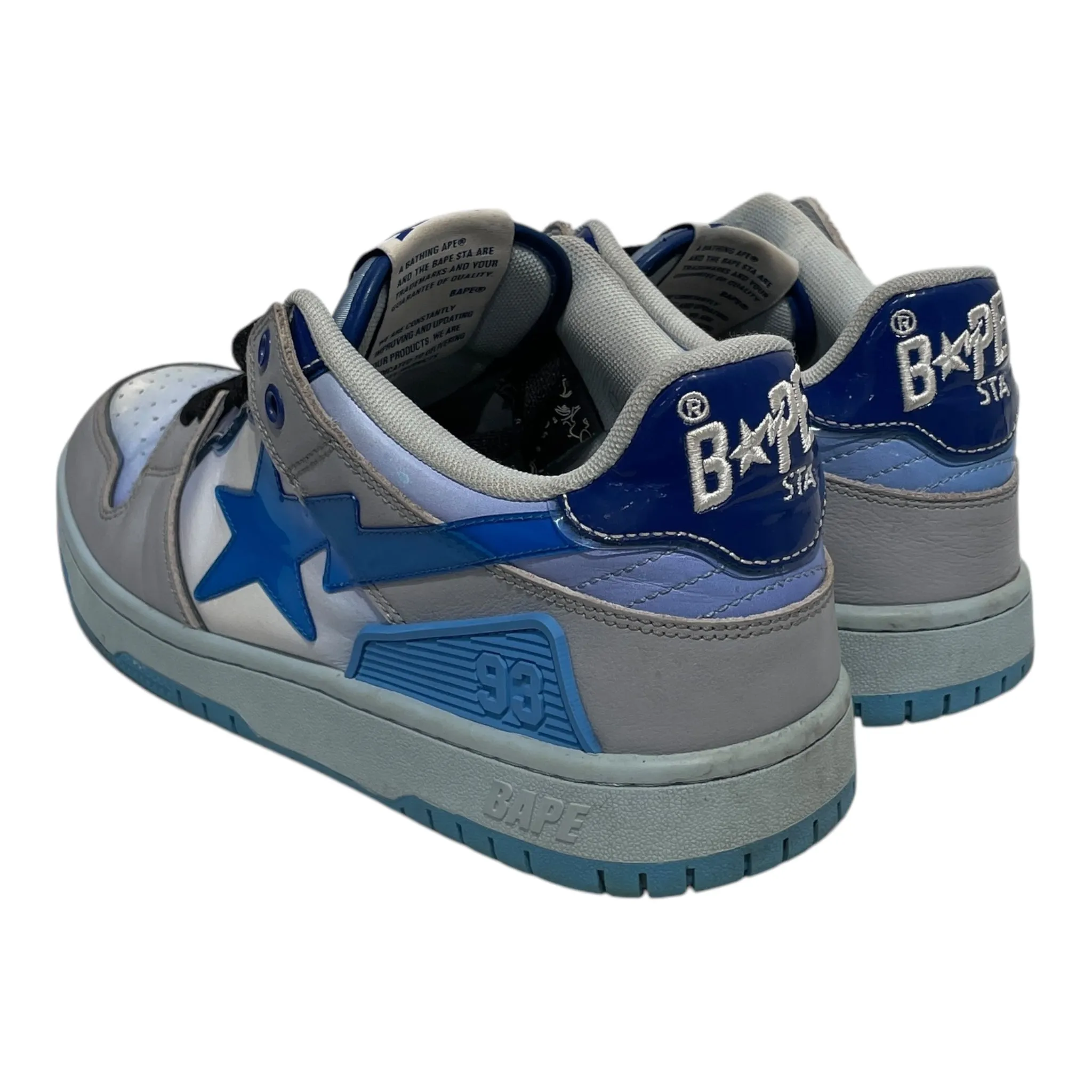 BAPE STA!/Low-Sneakers/US 9.5/Leather/BLU/