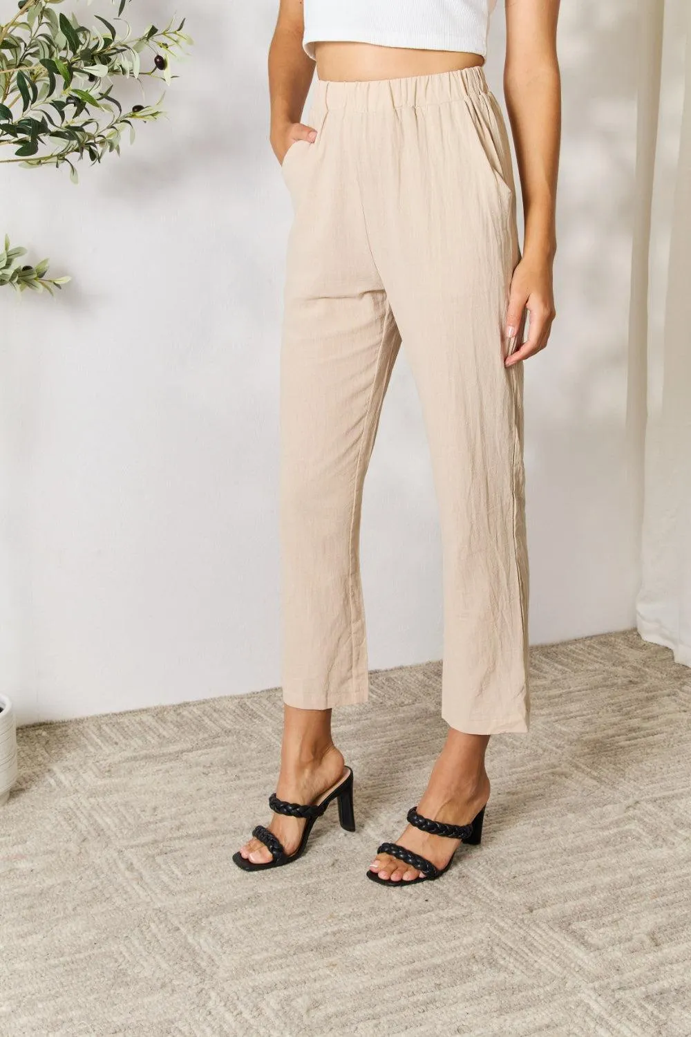 Be Practical Cropped Straight Leg Pants