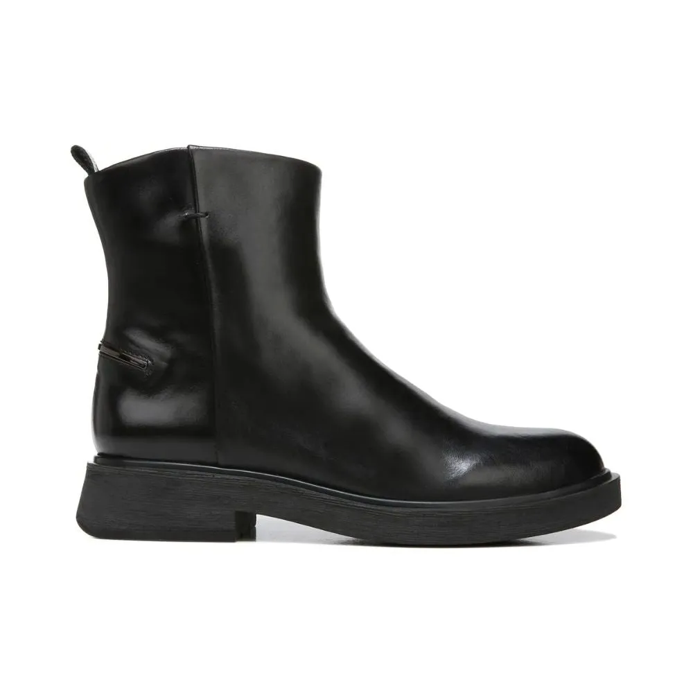 Bealy Black Leather Franco Sarto Ankle Boots