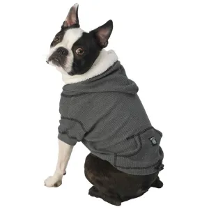 Bentley's Fur Trimmed Grey Dog Hoodie