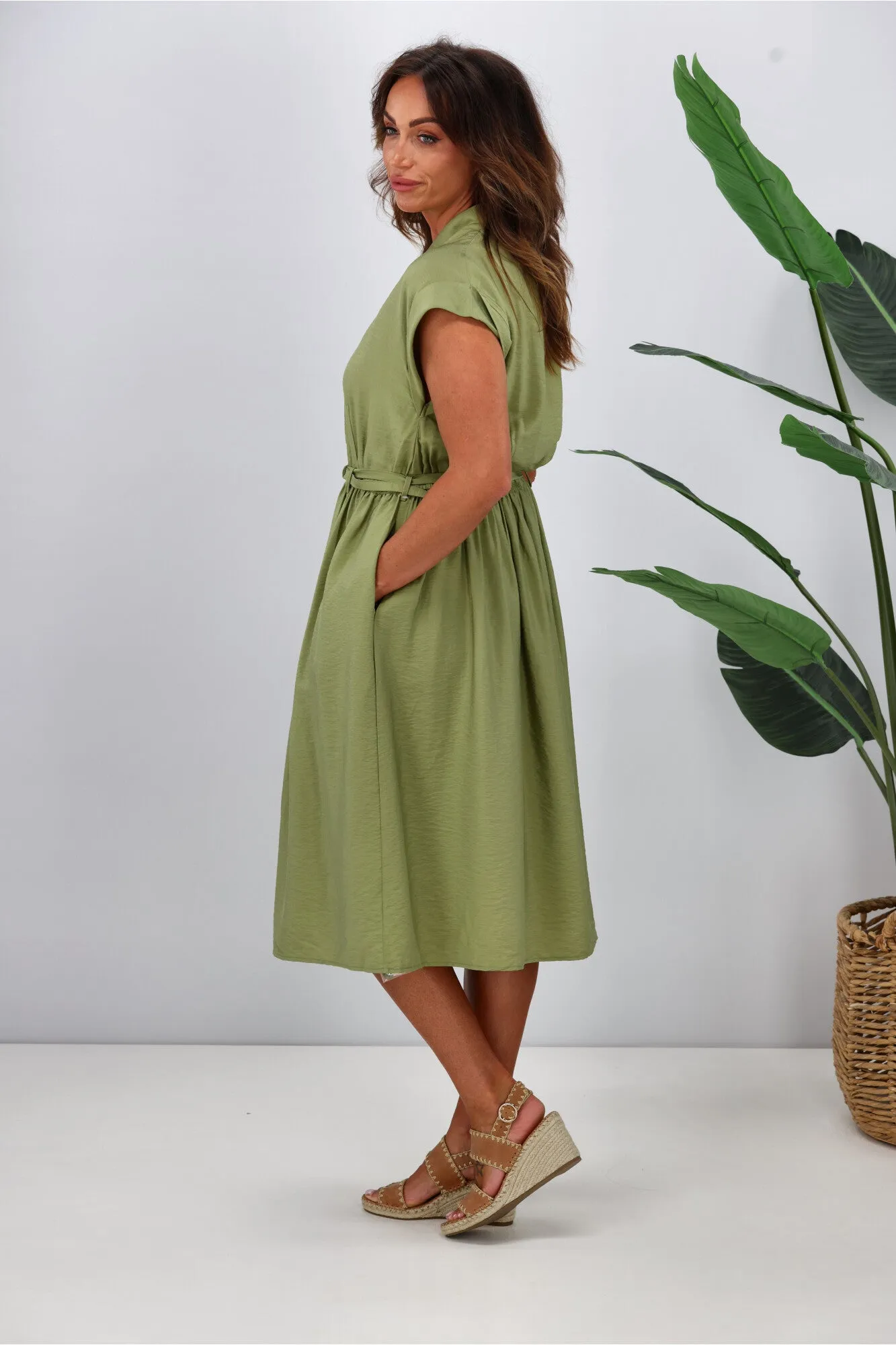 Betty Basics Elianna Dress Pistachio