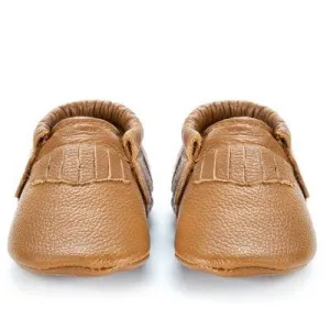BirdRock Baby - Baby Moccasins - Genuine Leather Baby Shoes (Classic Brown)
