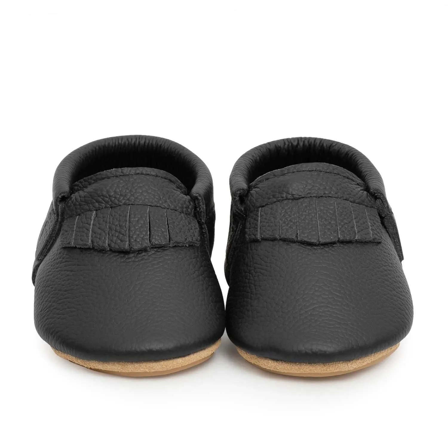 Black Hard Sole Moccasins