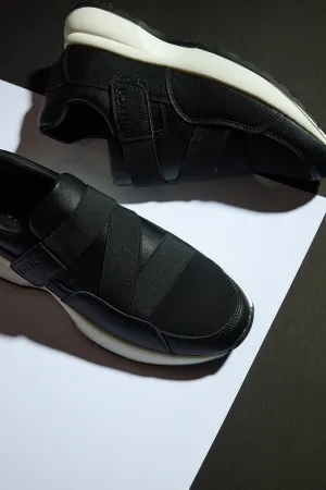 Black Solid Sneakers