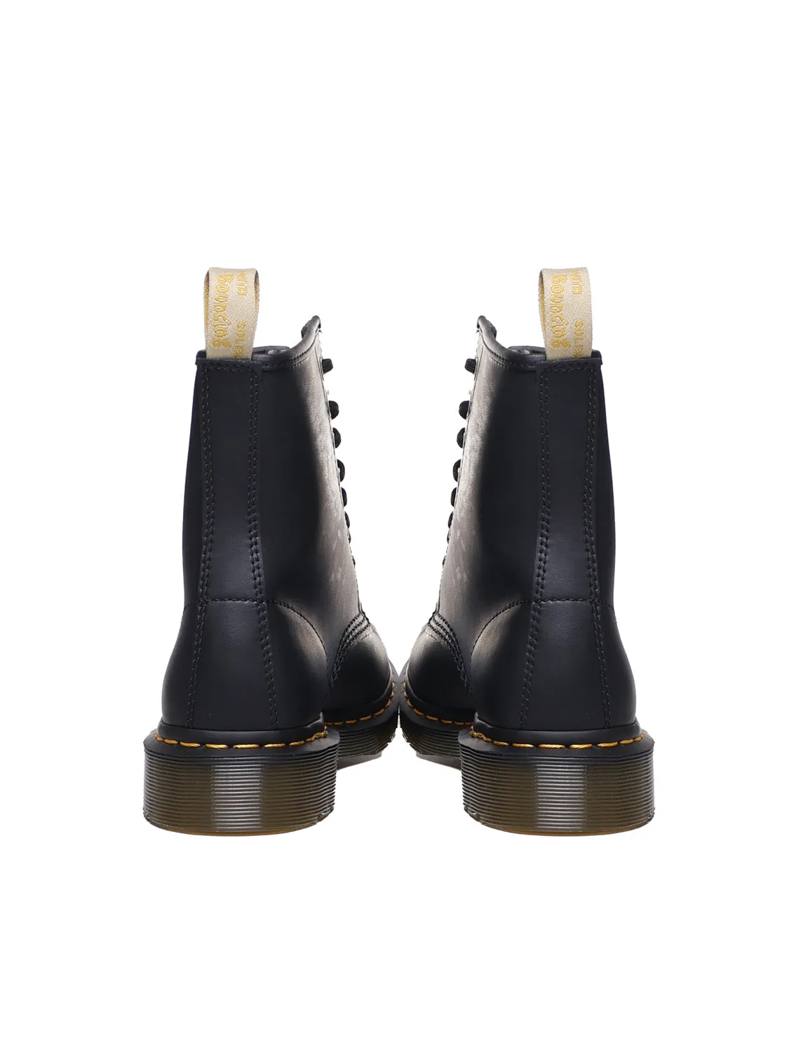 Black Vegan Shiny Boots with Laces
