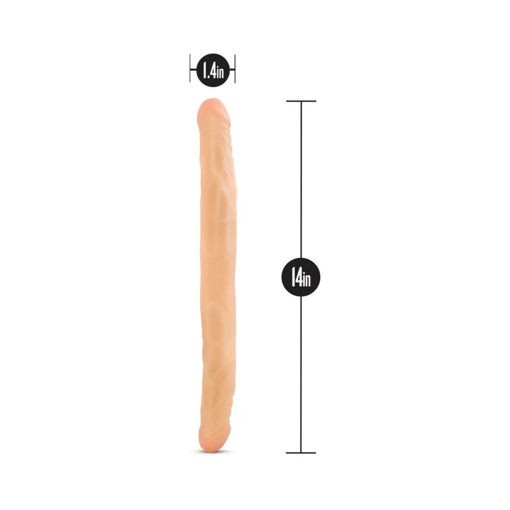 Blush B Yours 14 in. Double Dildo Beige