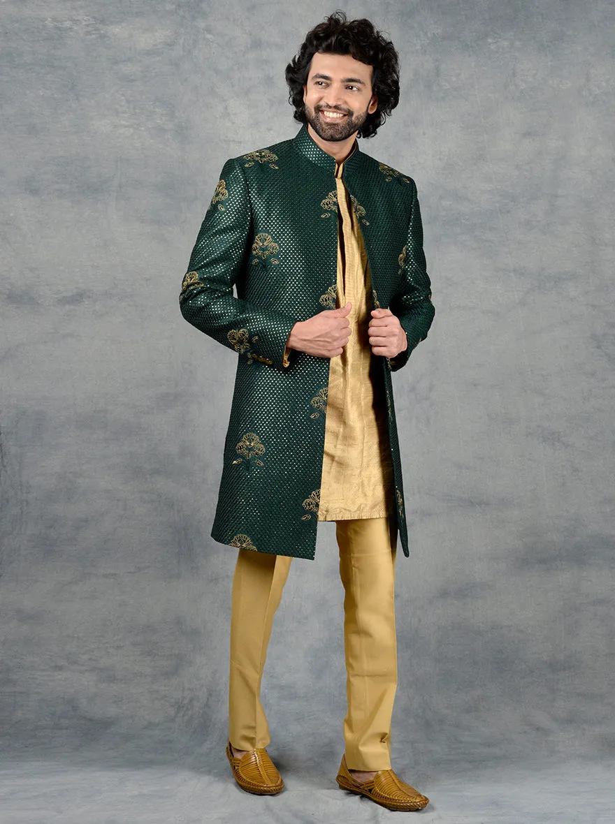 Bottle Green Indowestern | TULA