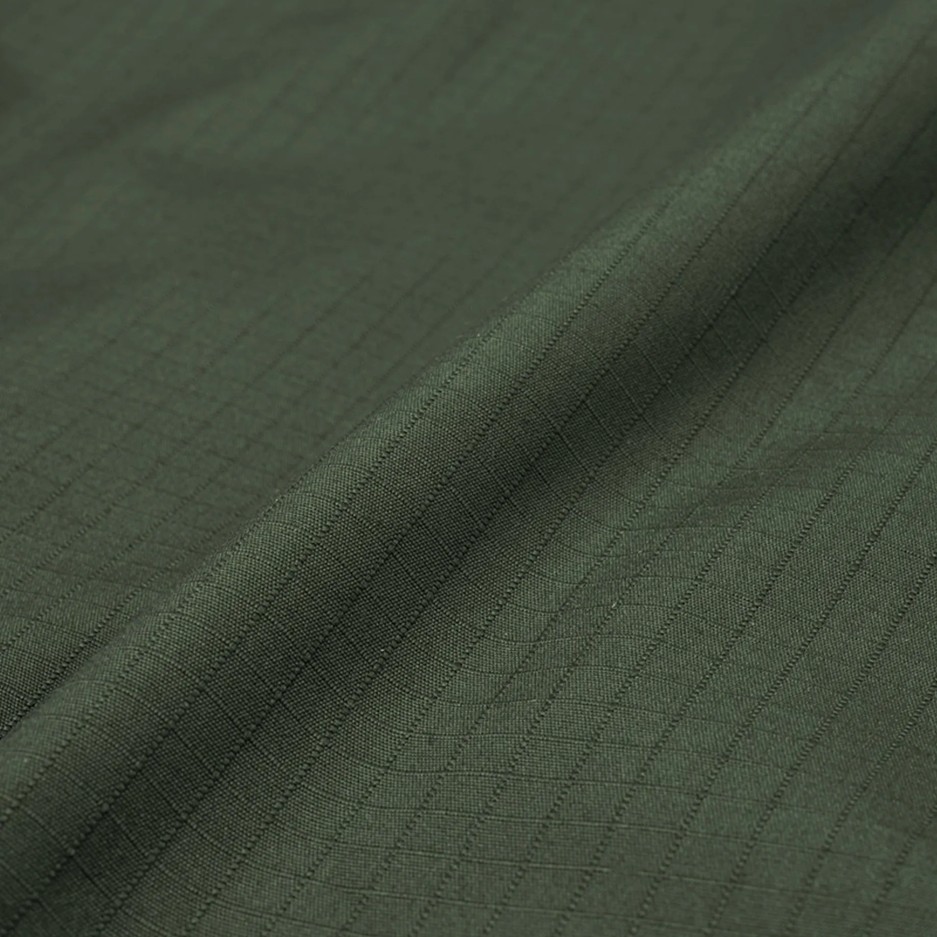 Breakfast Club Long Sleeve Camp Collar Shirt - Olive Ripstop