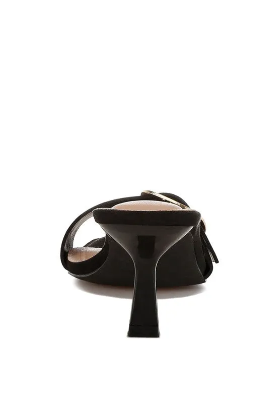 Buckle Strap Slip On Sandals