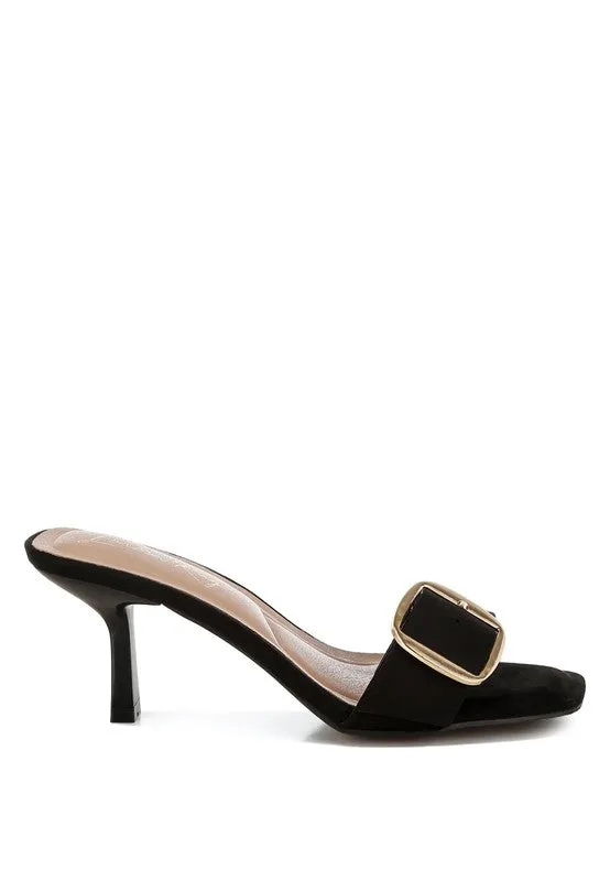 Buckle Strap Slip On Sandals
