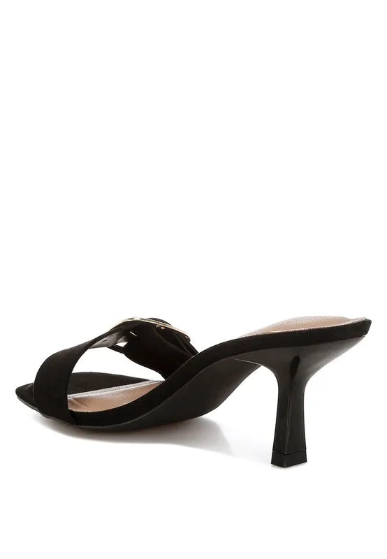 Buckle Strap Slip On Sandals