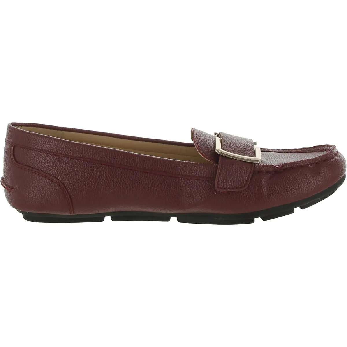 Calvin Klein Womens Faux Leather Round Toe Moccasins
