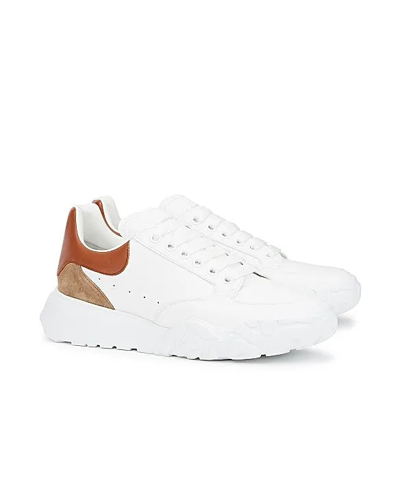 Court White Panelled Leather Sneakers