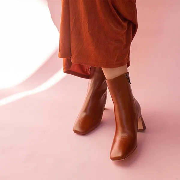 Darcy Brown | Leather ankle boot