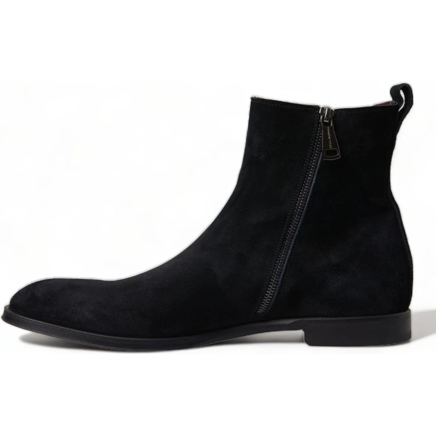 Dolce & Gabbana Elegant Black Velvet Mid-Calf Boots