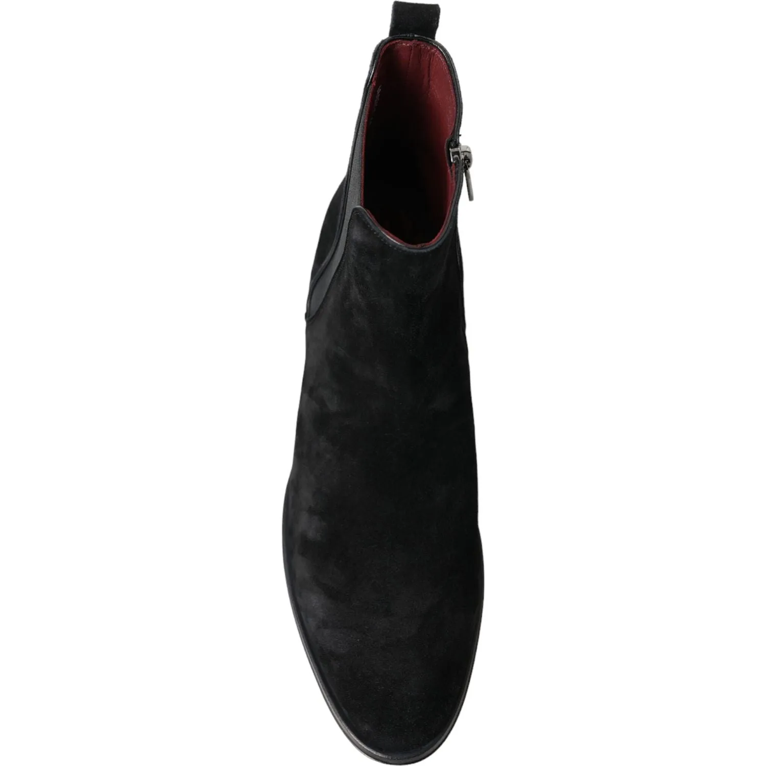 Dolce & Gabbana Elegant Black Velvet Mid-Calf Boots