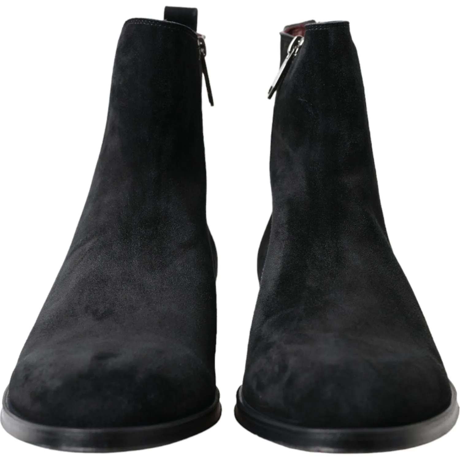Dolce & Gabbana Elegant Black Velvet Mid-Calf Boots