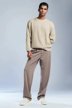 Drifter Taupe Men's Textured Korean Pants
