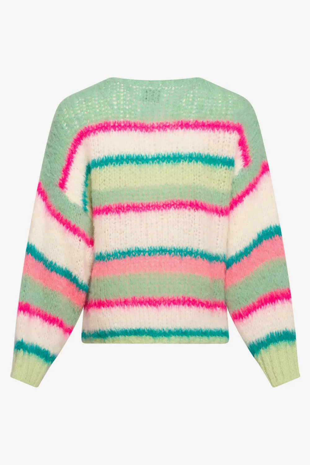 Ella Knit Sweater - Green/Pink/White Mix