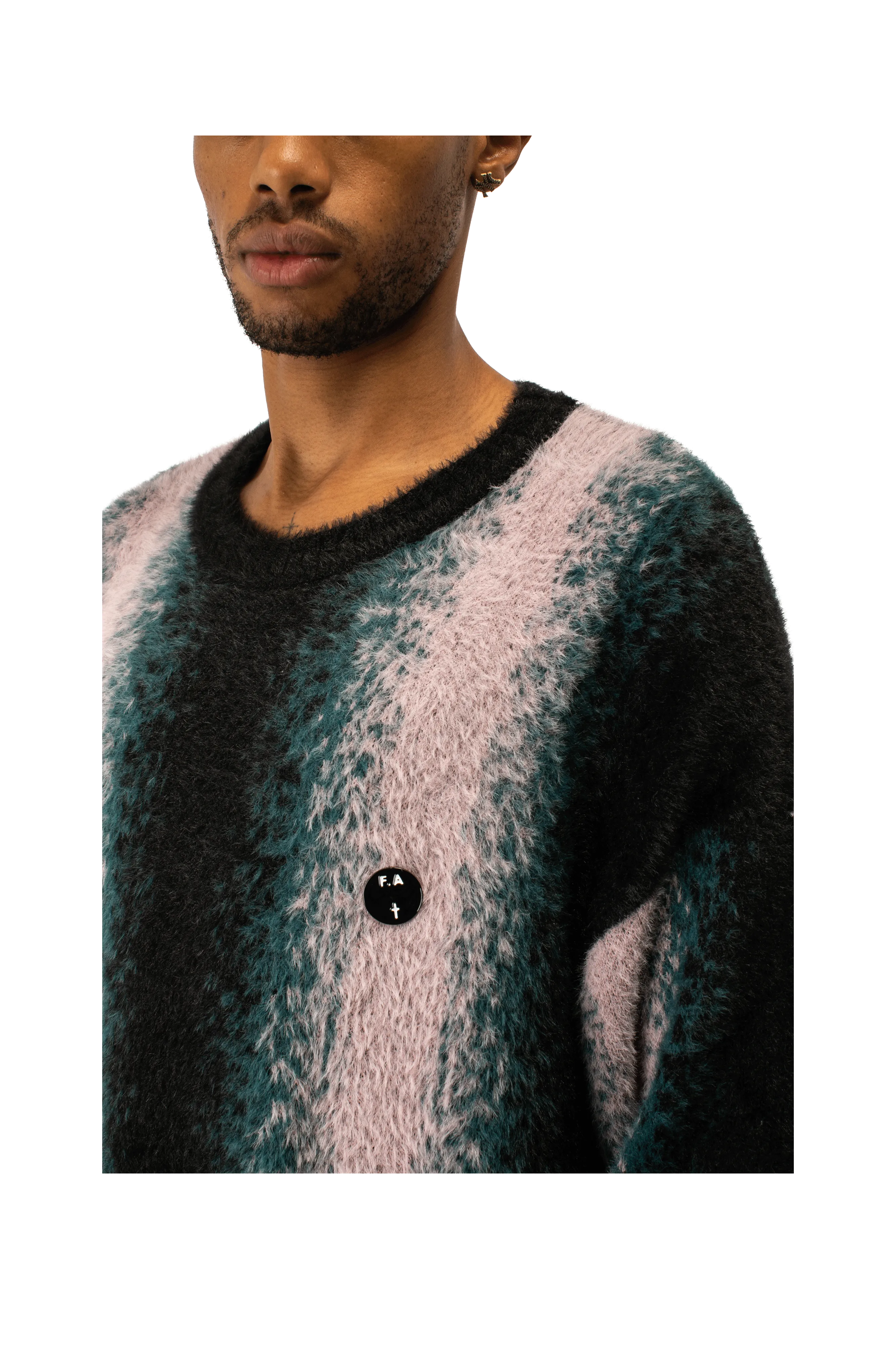Faux Hairy Crewneck