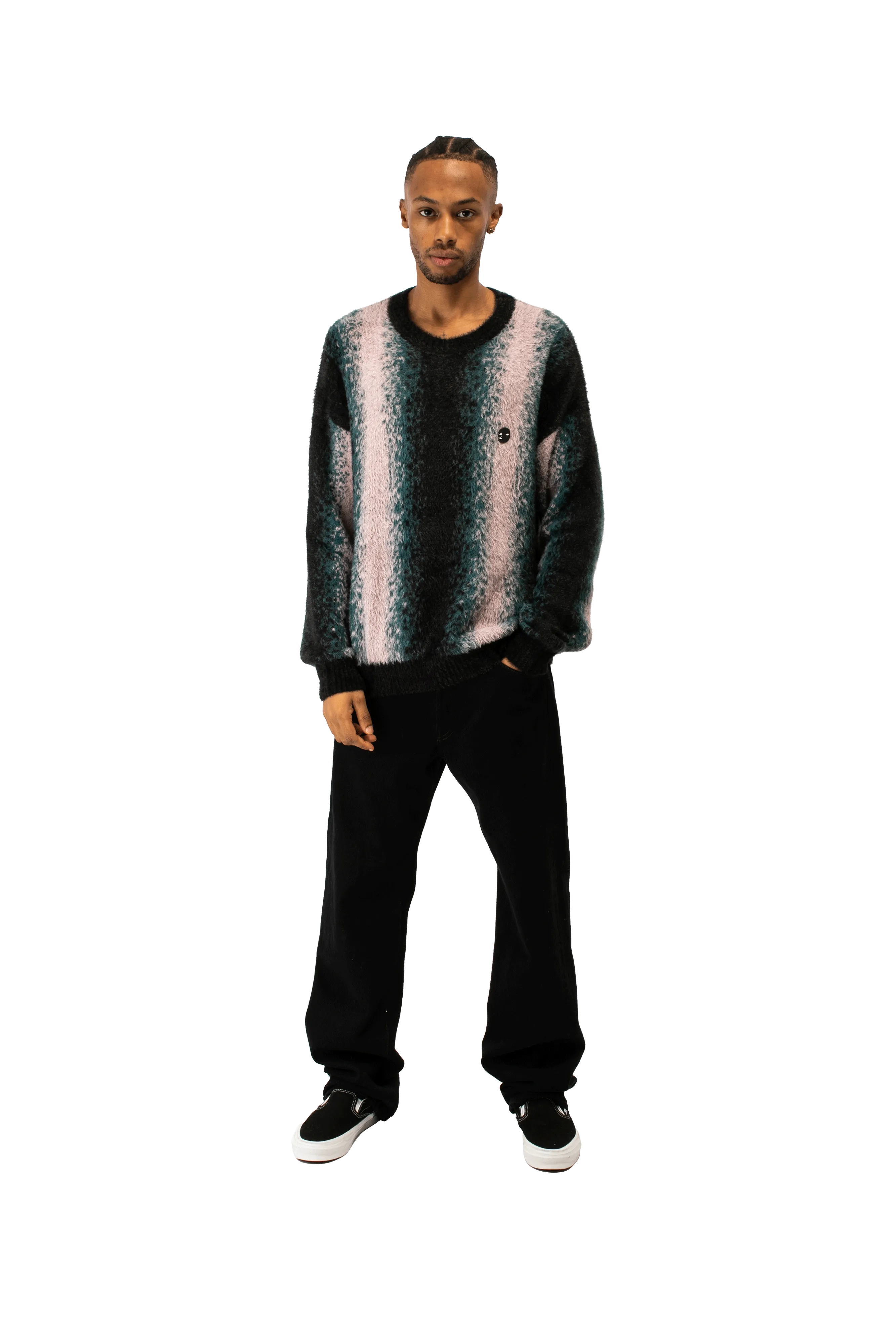Faux Hairy Crewneck