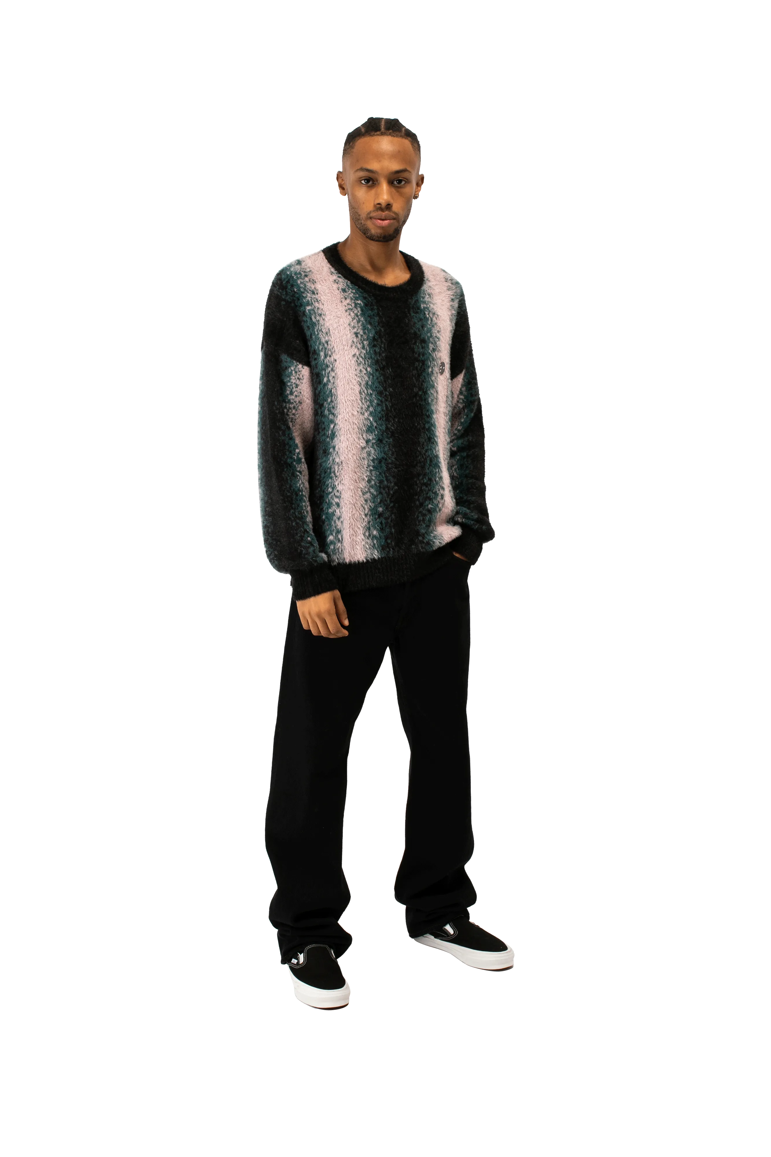 Faux Hairy Crewneck