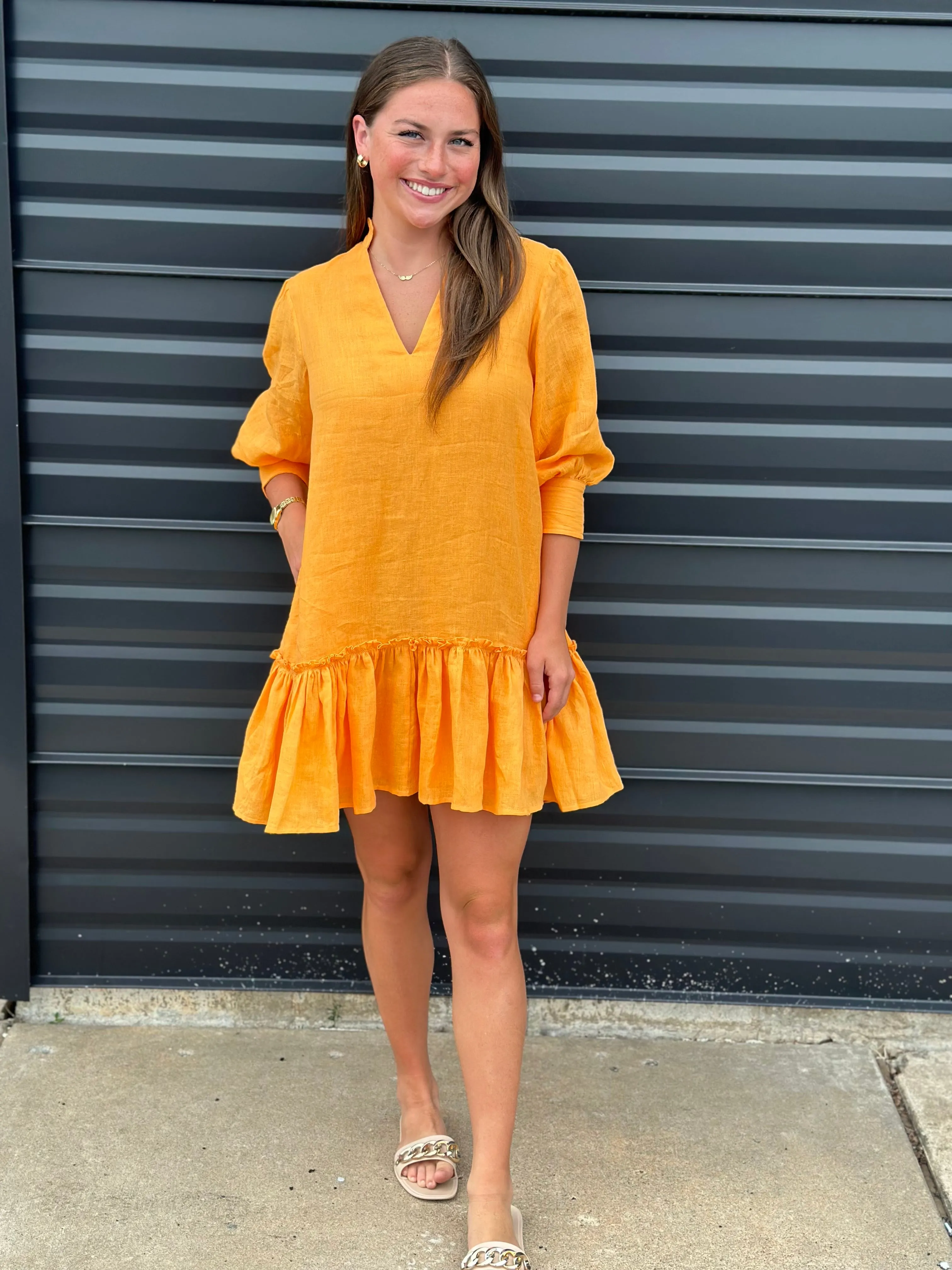 FINAL SALE Chloe Dress in Apricot