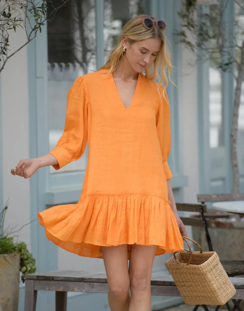 FINAL SALE Chloe Dress in Apricot