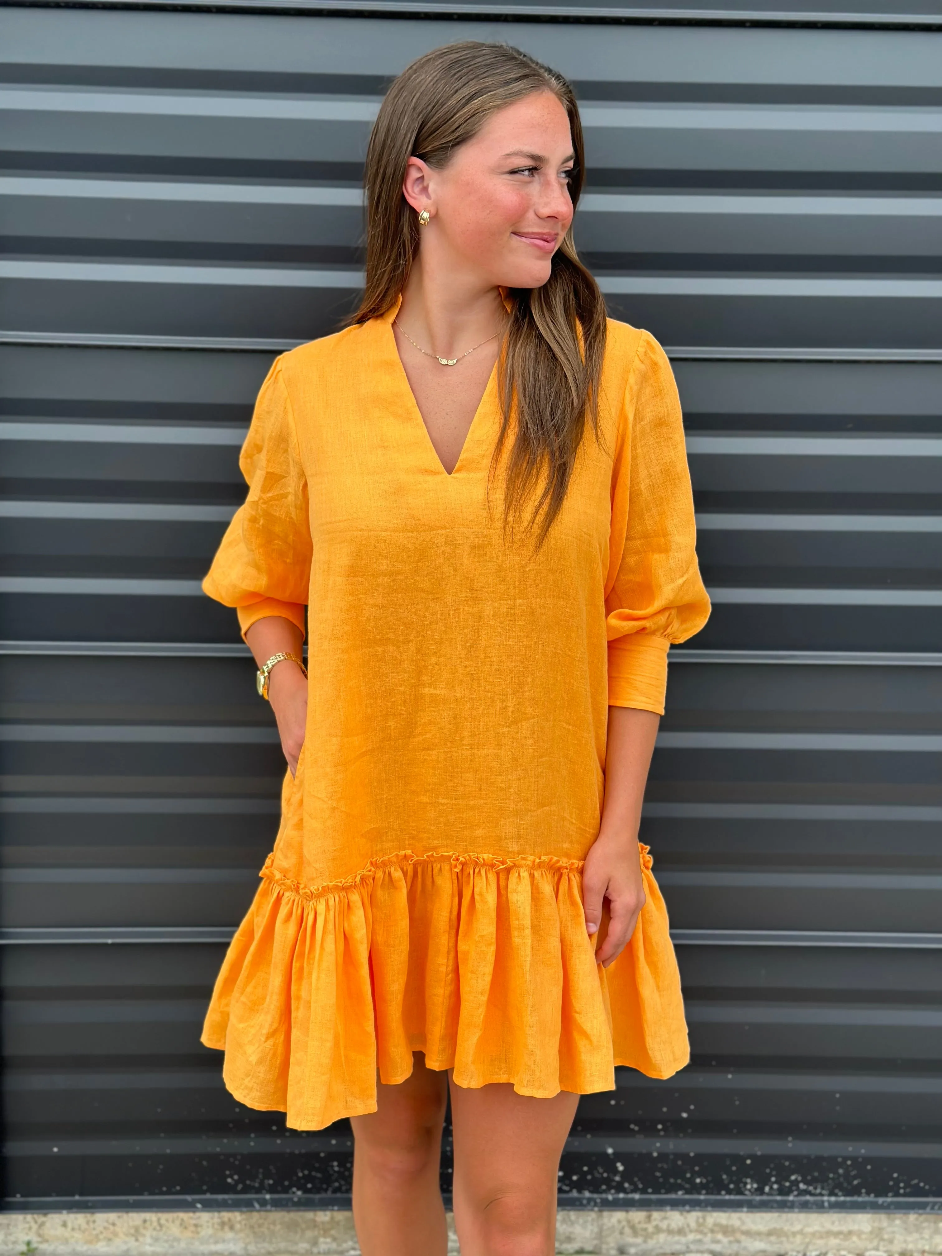 FINAL SALE Chloe Dress in Apricot