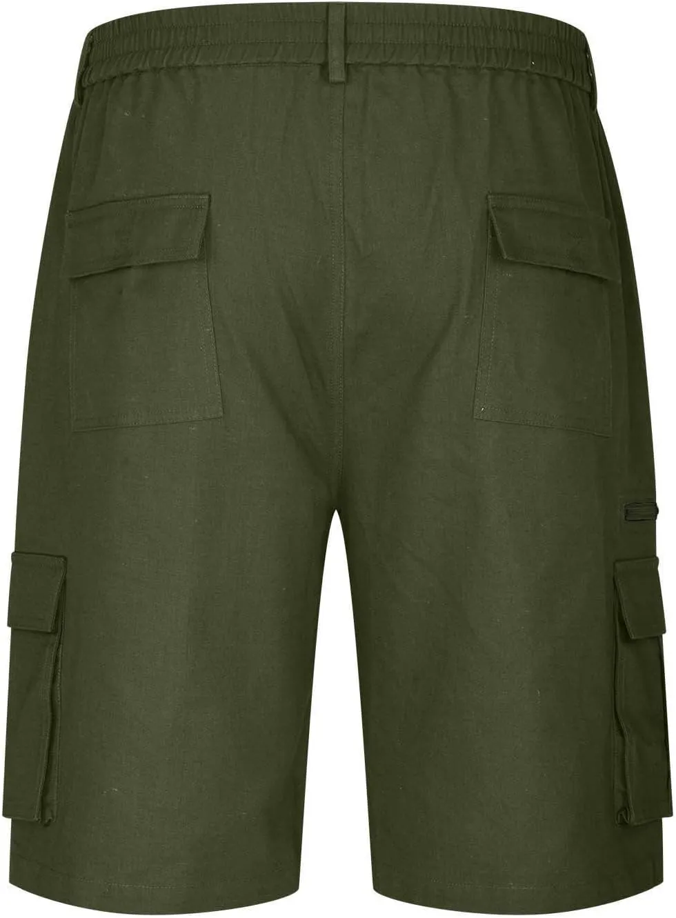 Finelylove Cargo Shorts for Men Relaxed Stretch Waist Outdoor Work Shorts Casual Summer Hiking Tactical Pants with Zip Pocket
